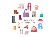 Women's Accessories Isolated on