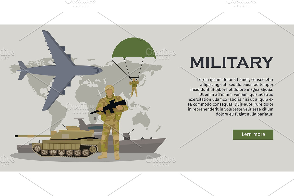 Armed Forces Vector Concept in Flat in Illustrations - product preview 8