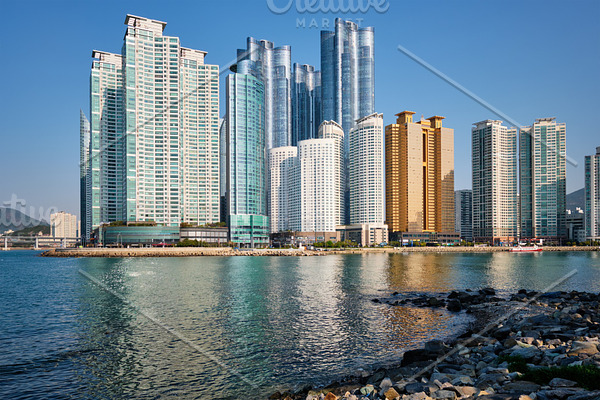 Marine city skyscrapers in Busan
