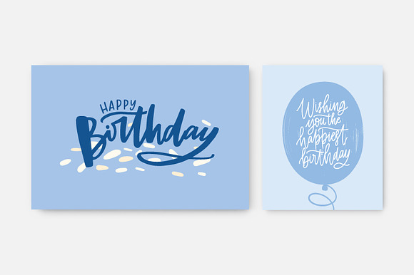 Happy Birthday lettering set in Illustrations - product preview 5