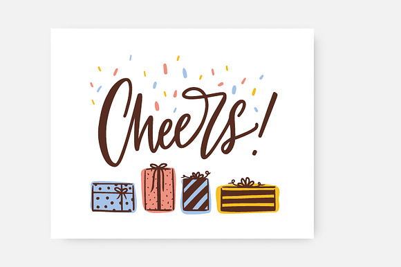 Happy Birthday lettering set in Illustrations - product preview 10