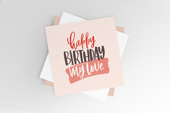 Happy Birthday lettering set in Illustrations - product preview 11