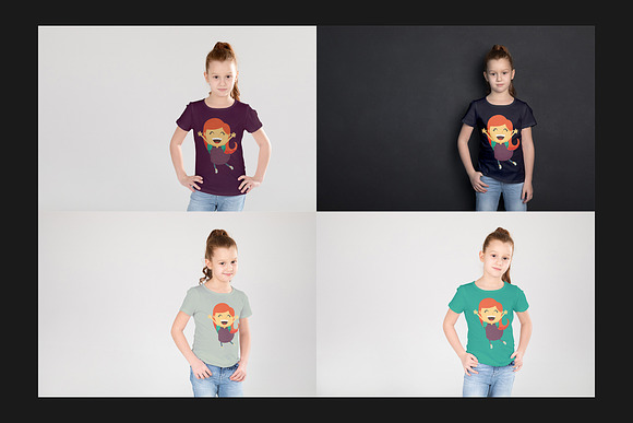 111 Kids T-Shirt Mock-Up Set in Product Mockups - product preview 3