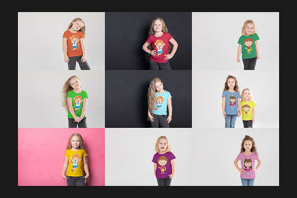 111 Kids T-Shirt Mock-Up Set in Product Mockups - product preview 4