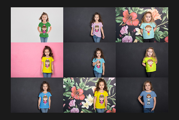 111 Kids T-Shirt Mock-Up Set in Product Mockups - product preview 12