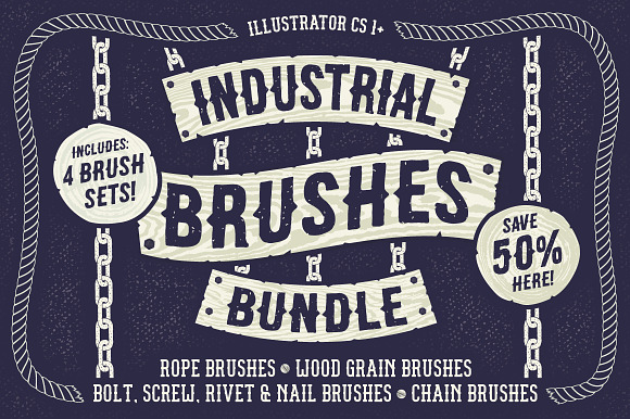 Industrial Brushes Bundle in Photoshop Brushes - product preview 4