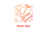 Barbershop concept icon
