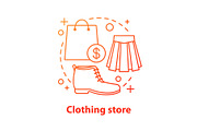Clothing store concept icon
