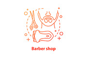 Barbershop concept icon