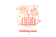 Clothing store concept icon