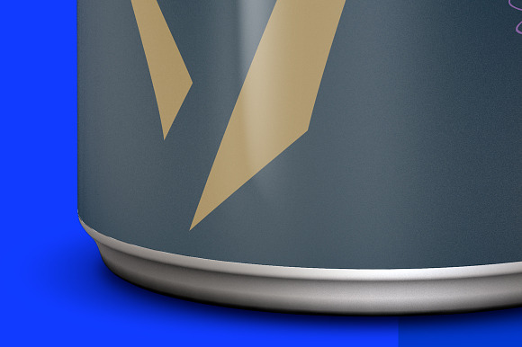 Glossy Aluminum Can Mockup 250ml in Product Mockups - product preview 5