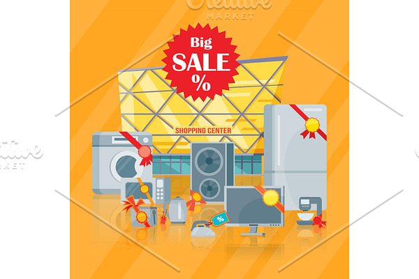 Big sale in Electronics Store Vector