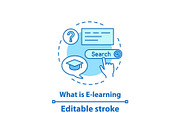 E-learning courses concept icon