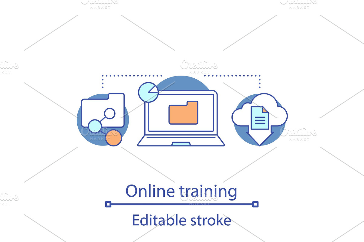 Online training concept icon in Icons - product preview 8