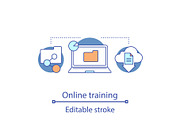 Online training concept icon