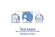 Online exam concept icon