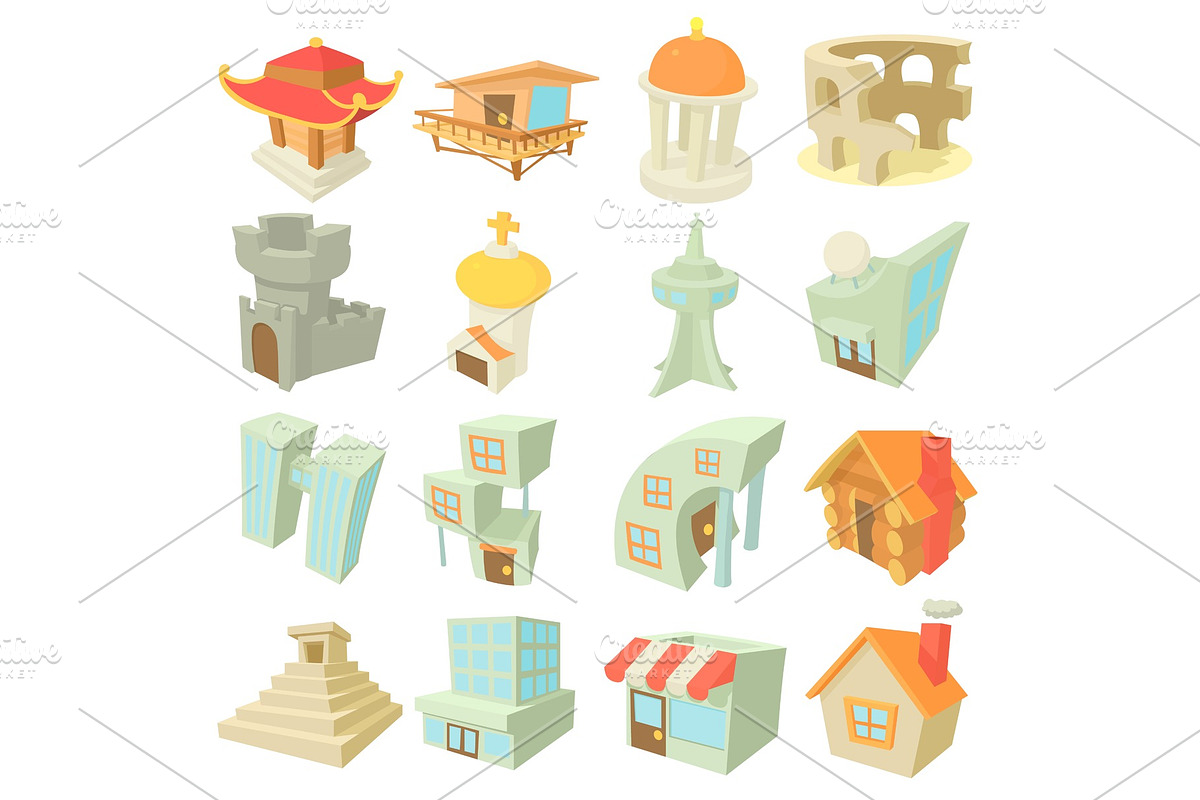 Different architecture icons set in Illustrations - product preview 8