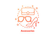 Women's accessories concept icon