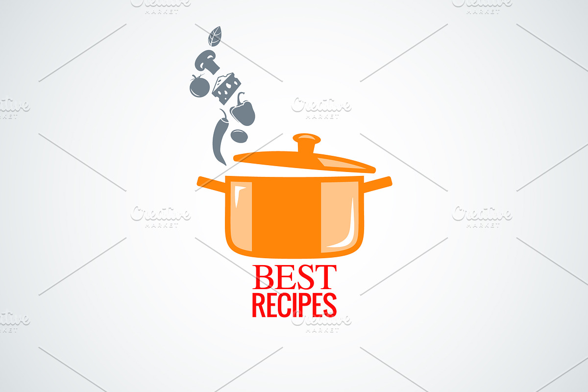 Saucepan food menu background in Illustrations - product preview 8