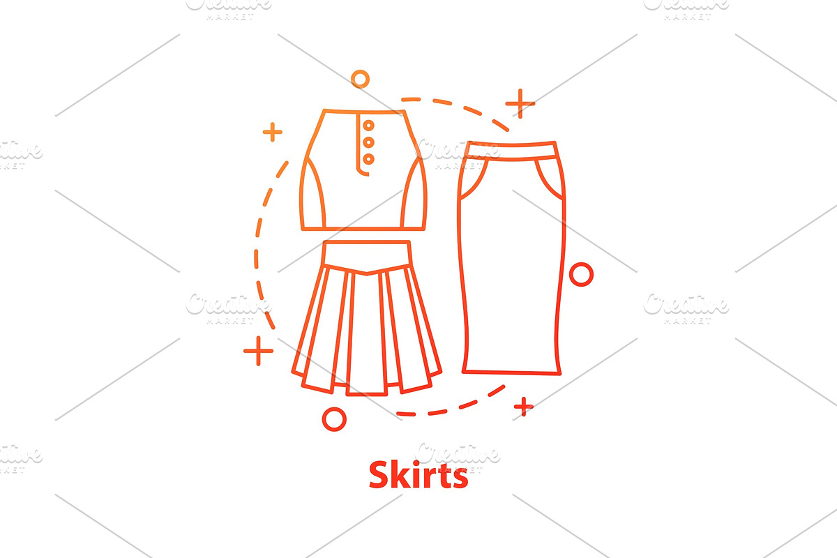 Skirts concept icon in Icons - product preview 8