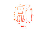 Skirts concept icon