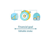 Financial goal concept icon