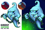 Ghost Cartoon Character Illustration