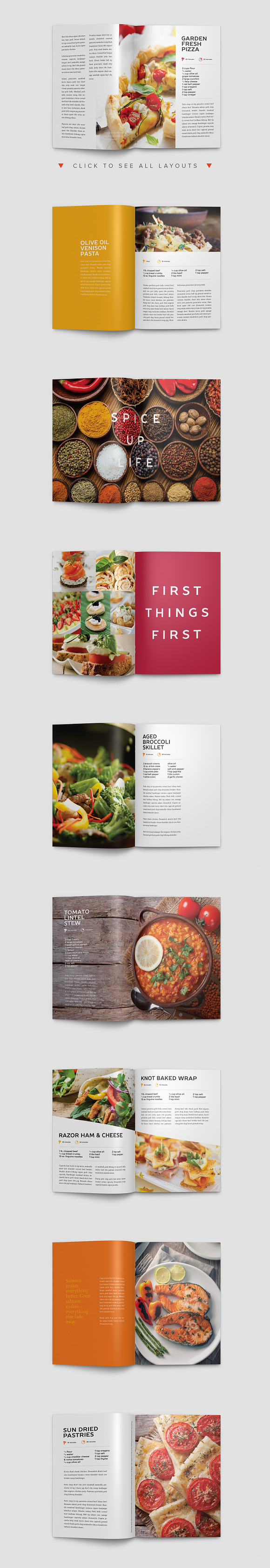 Modern Cookbook InDesign Template in Brochure Templates - product preview 1