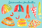 Watercolor Umbrellas