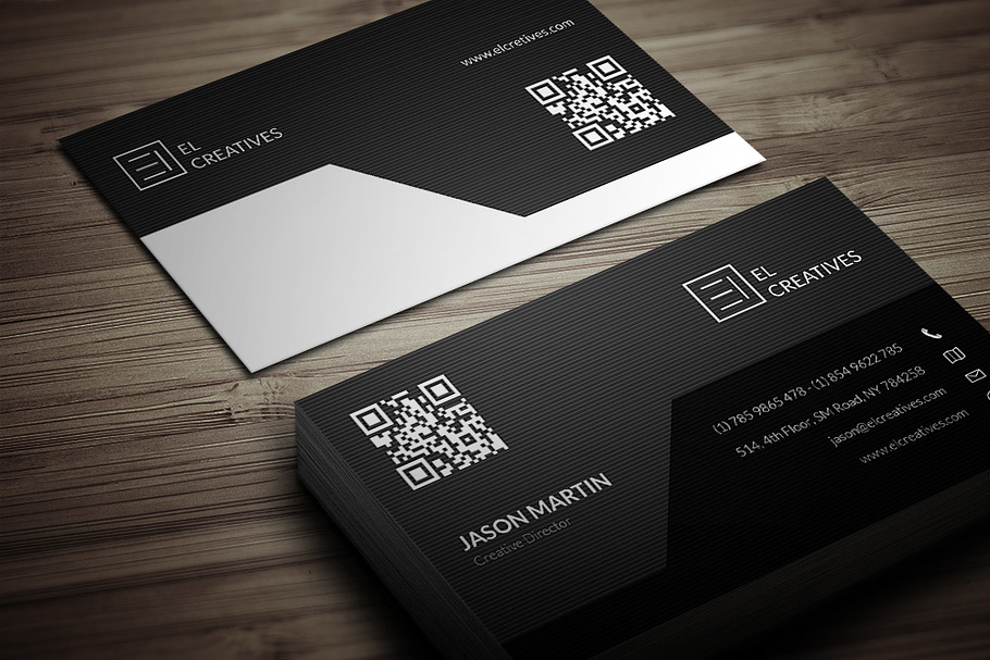Corporate Dark Business Card in Business Card Templates - product preview 8