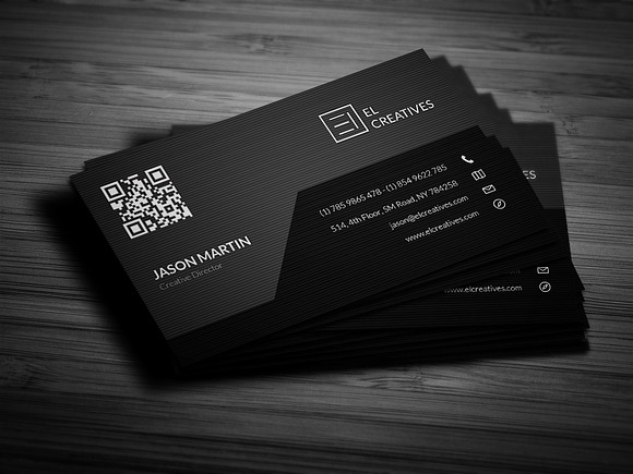 Corporate Dark Business Card in Business Card Templates - product preview 2