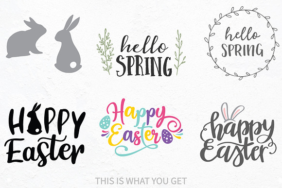 Easter Lettering & Clip Art Bundle in Illustrations - product preview 1