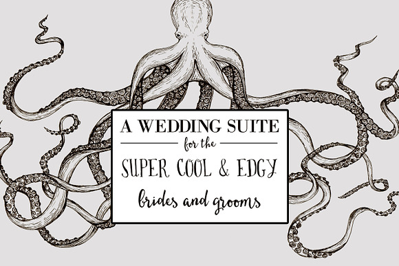 Octopus Wedding Invitation Suite in Wedding Templates - product preview 4