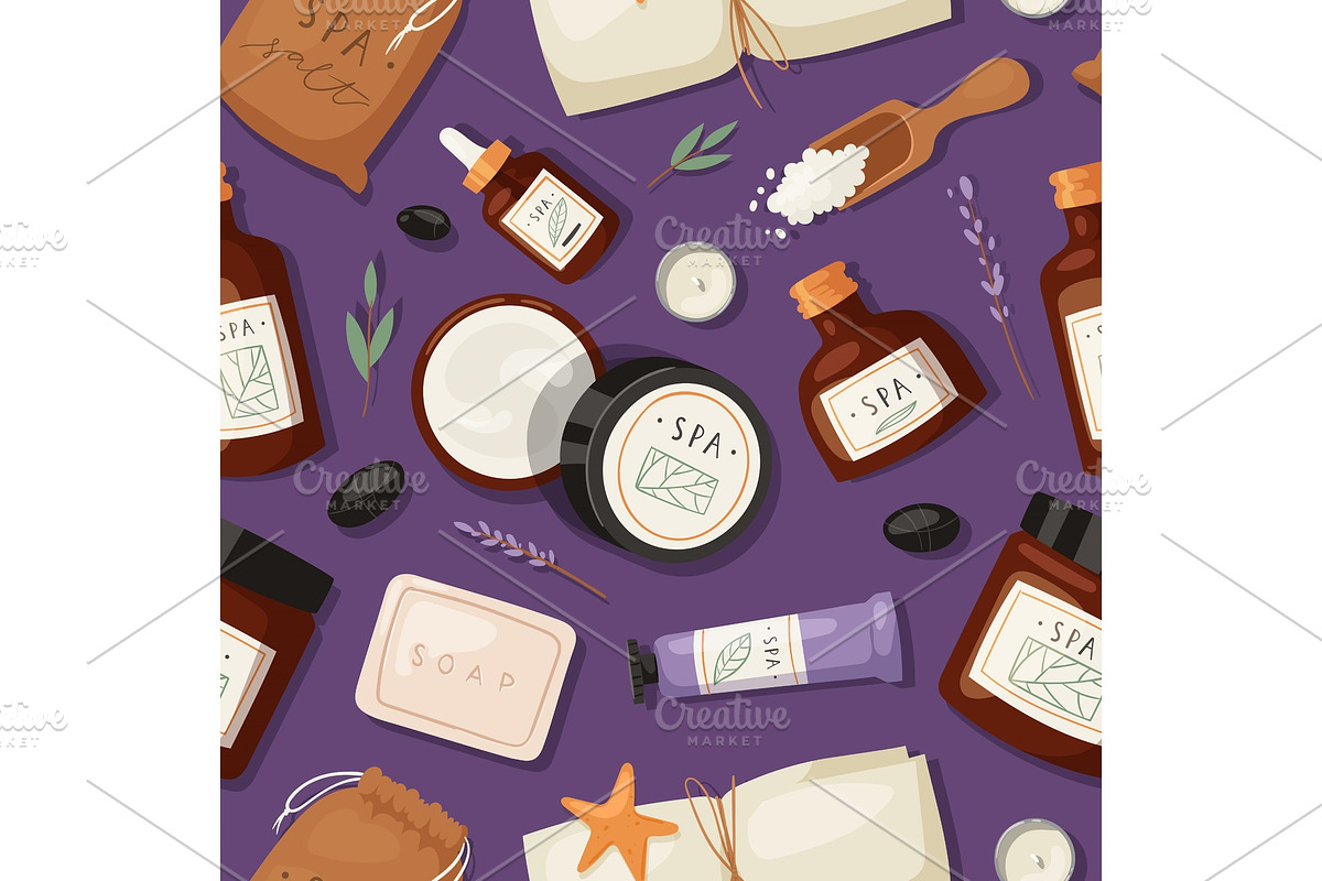 Cosmetics spa branding pack mockup in Illustrations - product preview 8