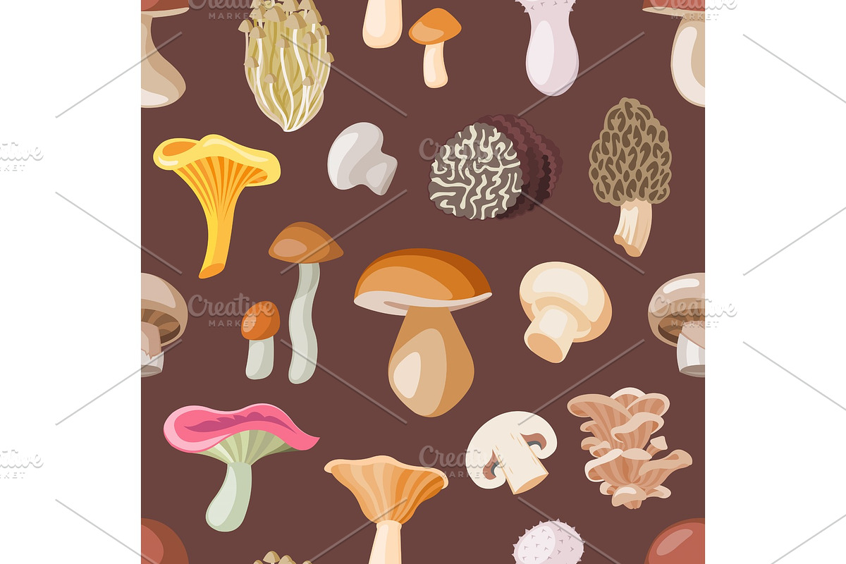 Mushroom vector natural fungus and in Illustrations - product preview 8