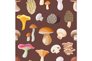 Mushroom vector natural fungus and