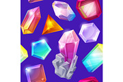Crystal stone vector crystalline gem