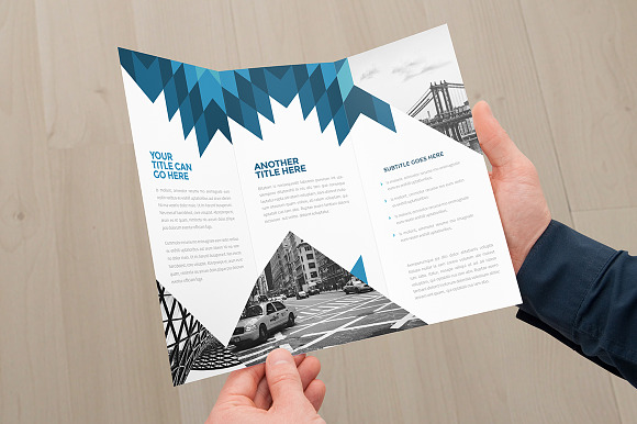 Cool Blue Trifold in Brochure Templates - product preview 2