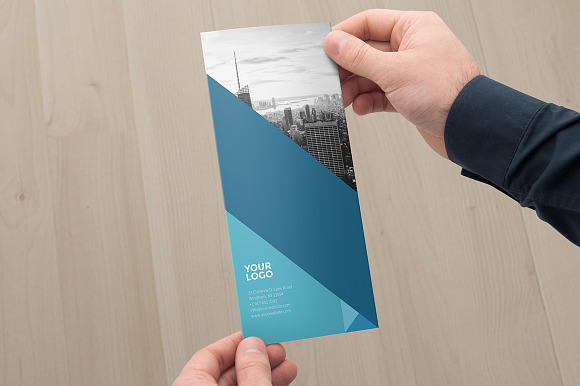 Cool Blue Trifold in Brochure Templates - product preview 3