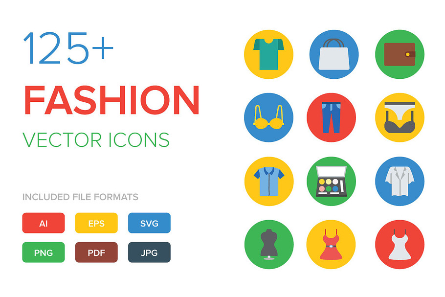 125+ Fashion Vector Icons in Graphics - product preview 8