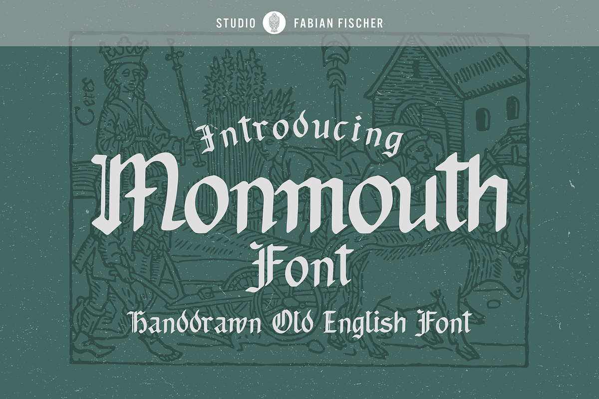 Monmouth Font - Handdrawn in Blackletter Fonts - product preview 8