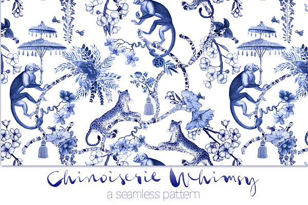 Chinoiserie Whimsy - Pattern