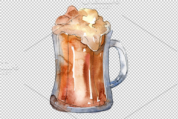Drinks for men Watercolor png in Illustrations - product preview 1