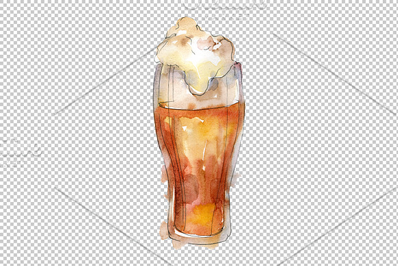 Drinks for men Watercolor png in Illustrations - product preview 3