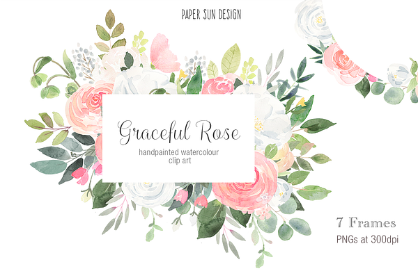 Graceful Rose 7 Frames