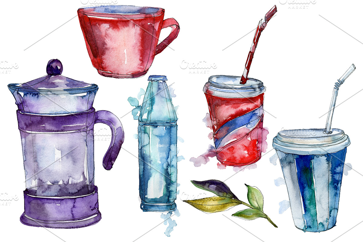 Drinks tea ceremony Watercolor png in Illustrations - product preview 8