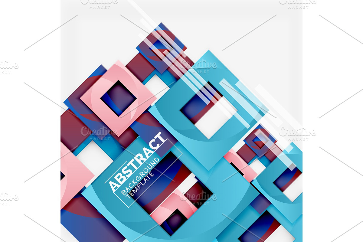 Color square composition with text in Illustrations - product preview 8
