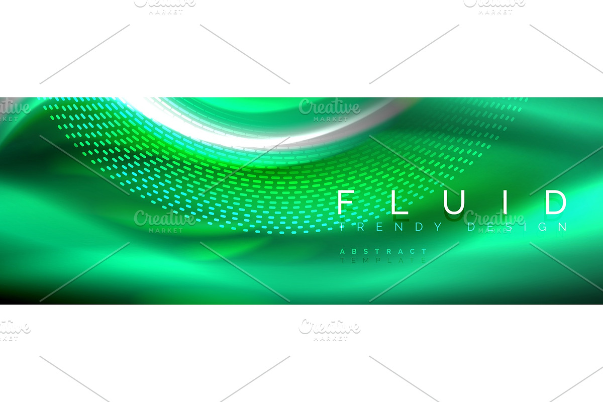 Fluid color neon wave lines in Illustrations - product preview 8