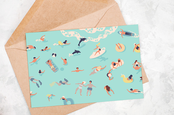 People and the sea in Illustrations - product preview 3