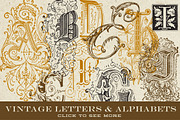 Vintage Vector Letters & Monograms